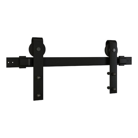 National Hardware National Hardware Designer 72 in. L Matte Black Steel Barn Door Hanger Kit 1 pc N700-005